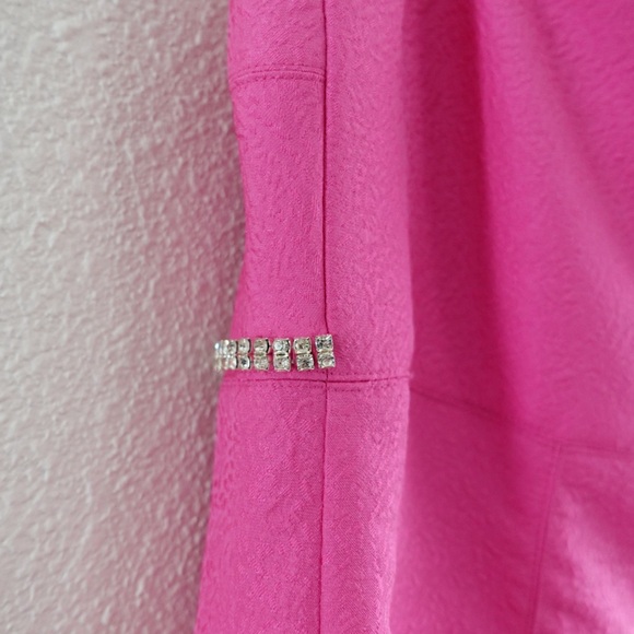 NWT Self-Portrait Pink Strapless A-line Off-Shoulder Flared Midi Dress Prom - Picture 11 of 15